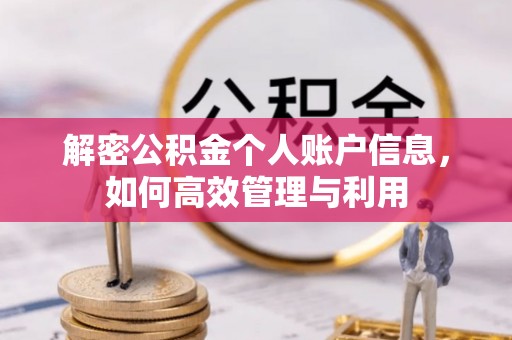 昭觉解密公积金个人账户信息，如何高效管理与利用
